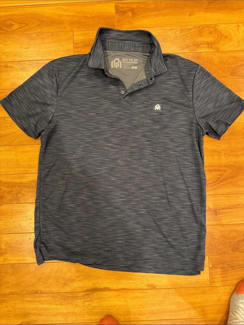 Into The AM Men's Heathered Charcoal Polo